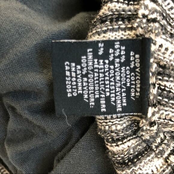 Anthropologie Knitted Knotted Test Pattern Black Silver Dress Size XS - Picture 7 of 8